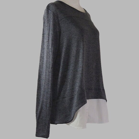 Simply Vera Wang Women's Gray Pull Over Top Size L (C515) - Picture 3 of 6